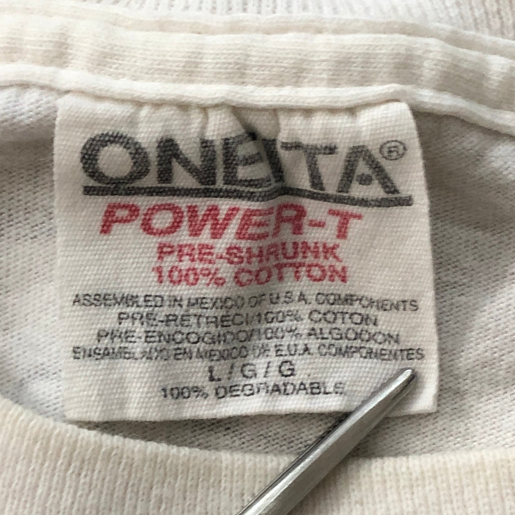 90s vintage ONEITA オニータ プリントTシャツ 半袖 カットソー 絵画 オフホワイト