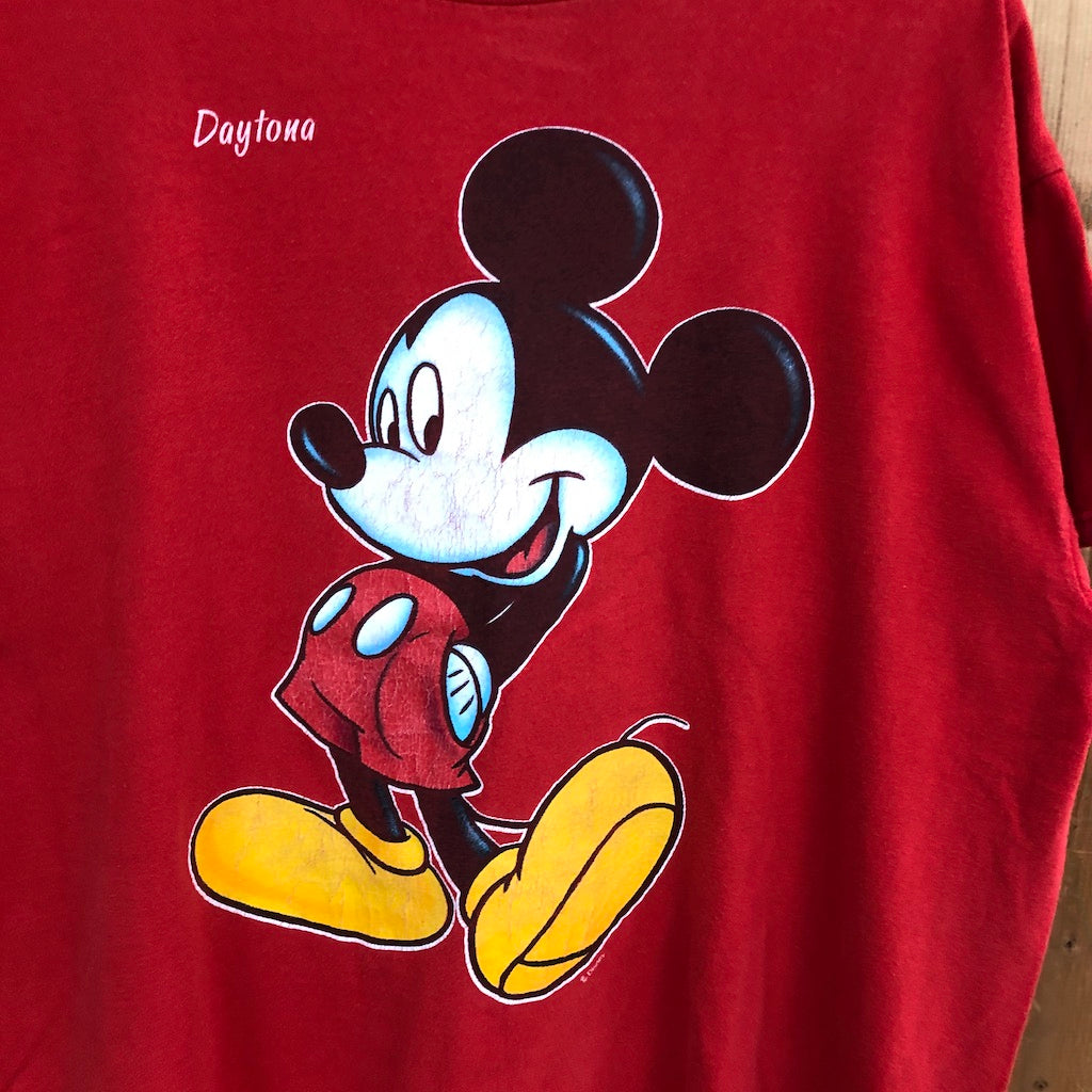 90s vintage USA製 SHERRY'S BEST シェリーズベスト Disney ディズニー Mickey Mouse ミッキーマウス プリントTシャツ 半袖 カットソー