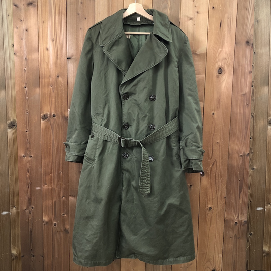 50s vintage U.S.ARMY アメリカ軍 コットンオーバーコート トレンチコート ロングコート ミリタリーコート 軍モノ