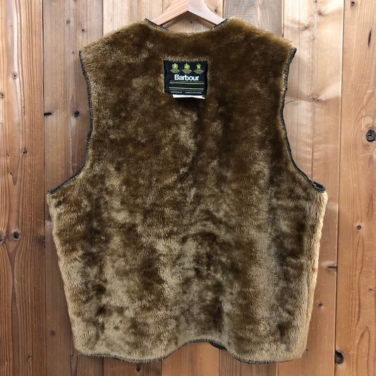 90s vintage イングランド製 Barbour バブアー ライナーベスト アクリルライナー ファー