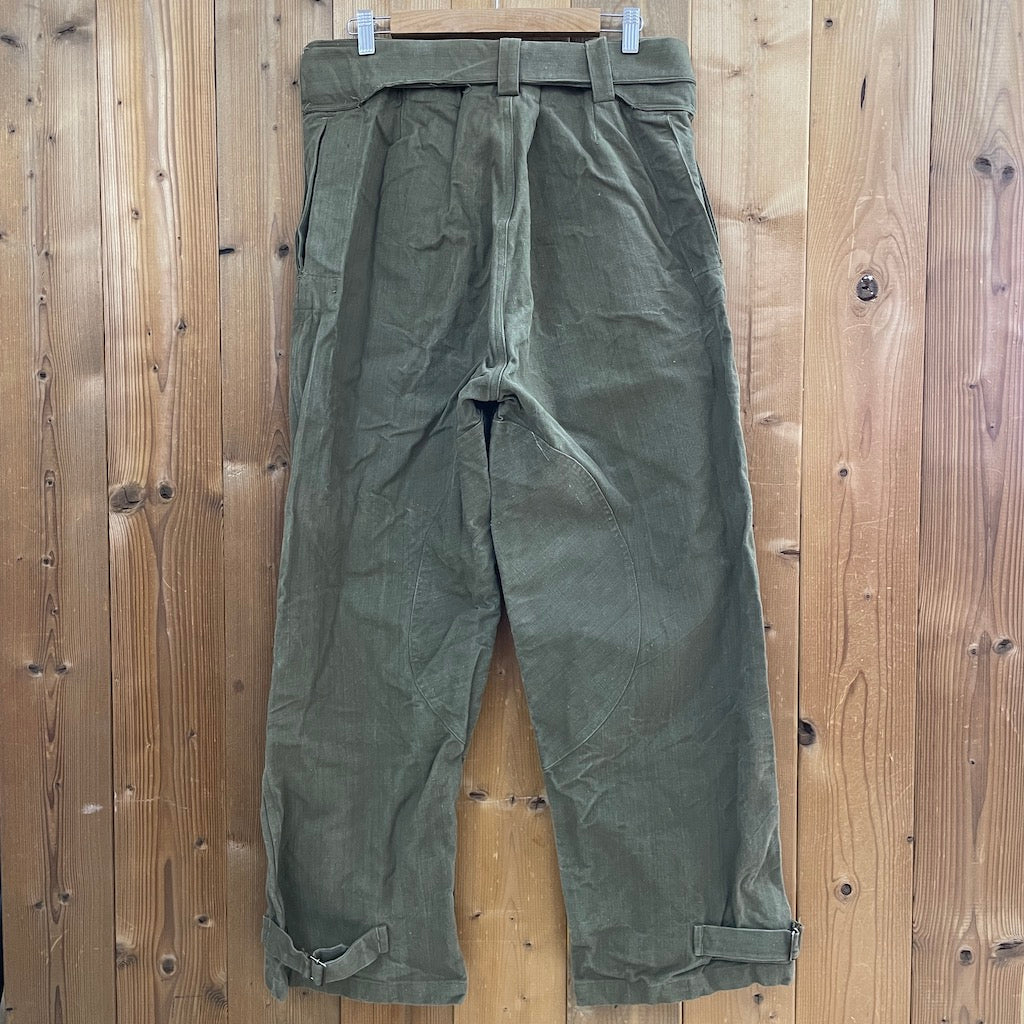 40s vintage フランス軍  M-38 モーターサイクルパンツ オーバーパンツ コットンツイル ミリタリーパンツ 軍パン
