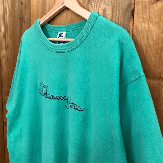 90s vintage USA製 Champion チャンピオン Tシャツ 半袖 カットソー 刺繍