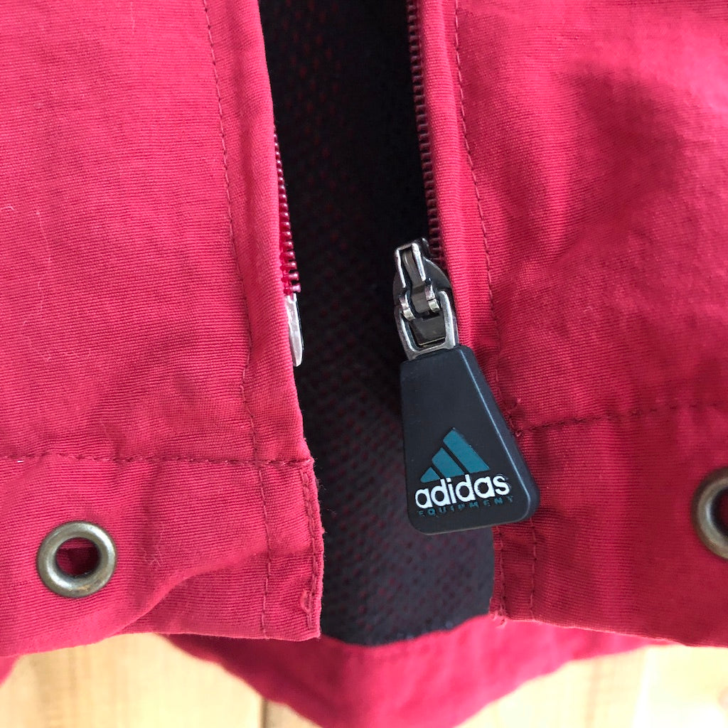 90s vintage adidas アディダス ナイロンジャケット パーカー パフォーマンスロゴ EQUIPMENT エキップメント EQT 万国旗タグ