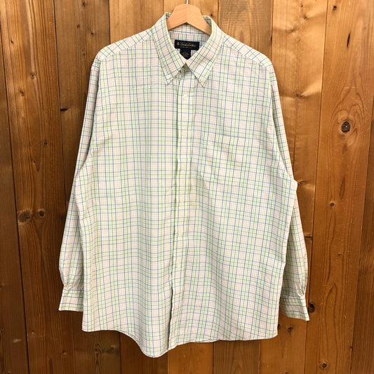 90s vintage Brooks Brothers ブルックスブラザーズ 長袖シャツ BDシャツ ボタンダウン ホワイト/グリーン/ピンク/ネイビー