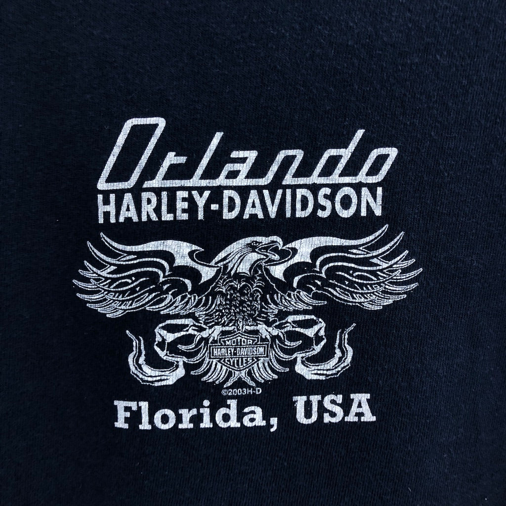 HARLEY-DAVIDSON ハーレーダビッドソン Orlando オーランド ハート 有刺鉄線 ロングTシャツ ロンT