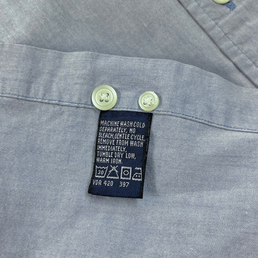 NAUTICA ノーティカ 長袖シャツ BDシャツ ボタンダウン コットン ライトブルー