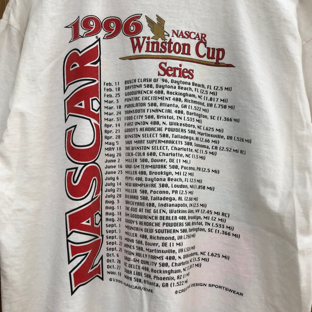 90s vintage GILDAN ギルダン NASCAR ナスカー 1996 Winston Cup ウィンストンカップ  プリントTシャツ 半袖 カットソー 古着/USEDシャツ