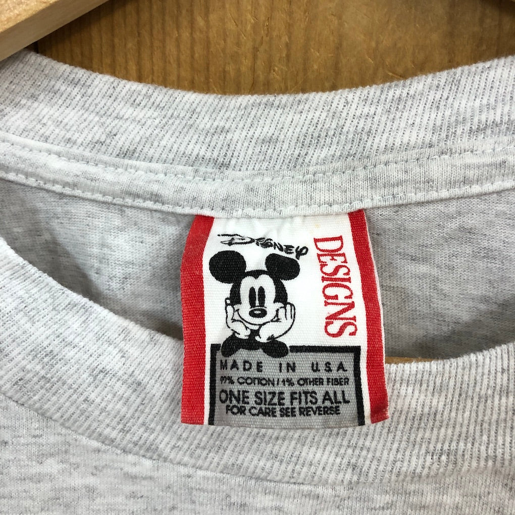 90s vintage USA製 Disney DESIGNS Mickey ディズニー ミッキー プリントTシャツ キャラクター