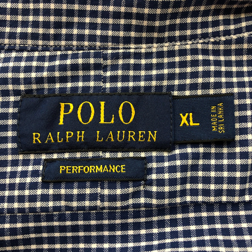 POLO RALPH LAUREN ポロラルフローレン 長袖シャツ チェック ホワイト/ネイビー