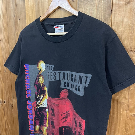 90s vintage USA製 NIKE ナイキ MICHAEL JORDAN マイケルジョーダン Tシャツ 半袖 カットソー CHICAGO ブラック 黒