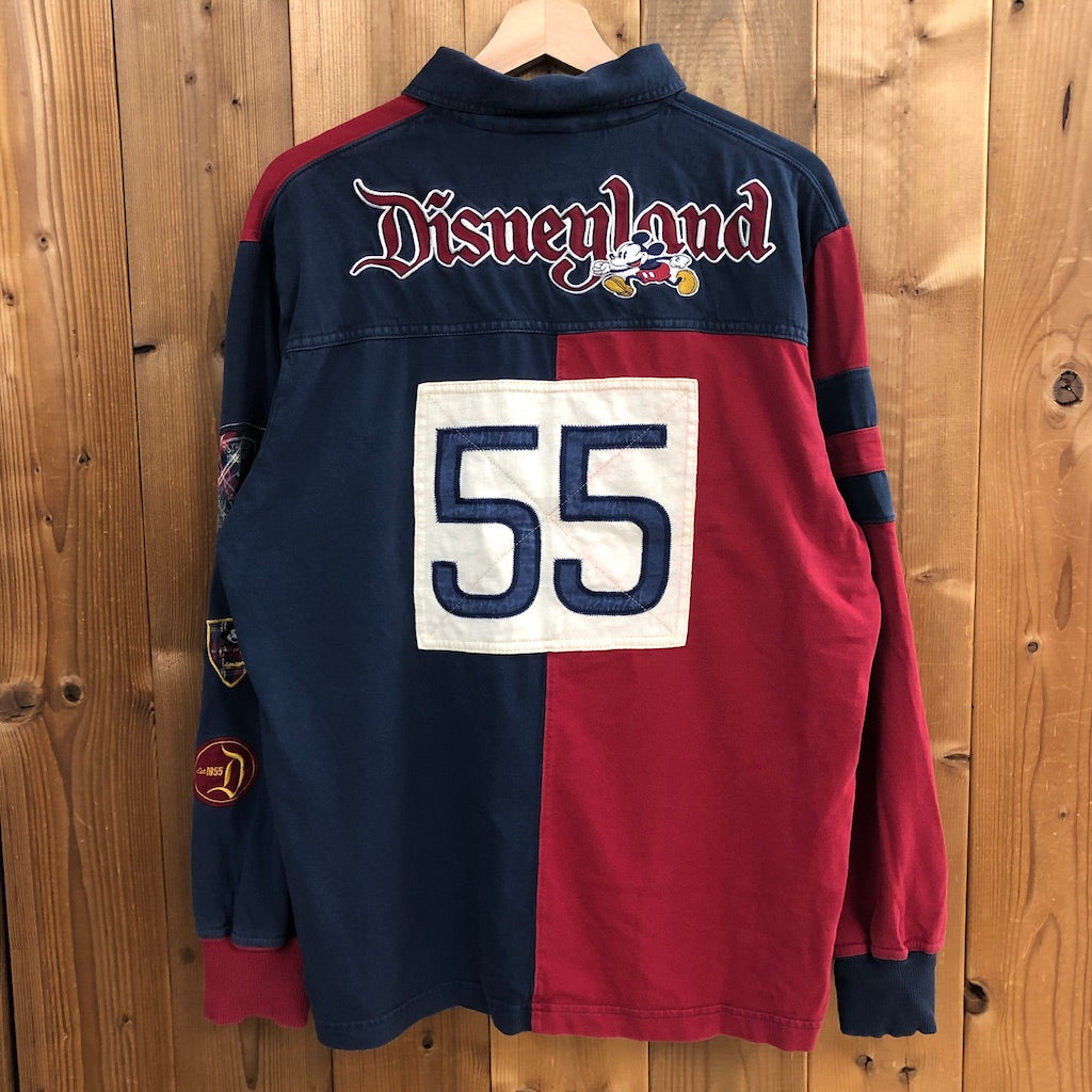 00s vintage Walt Disney World ウォルトディズニーワールド Disneyland ディズニーランド ラガーシャツ 長袖シャツ 刺繍 コットン