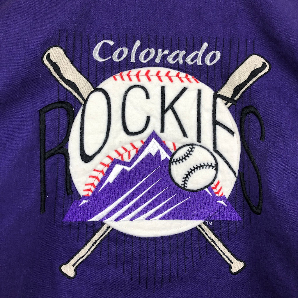 90s vintage COLORADO ROOKIES コロラドルーキーズ MLB スタジャン ブルゾン 刺繍 ワッペン