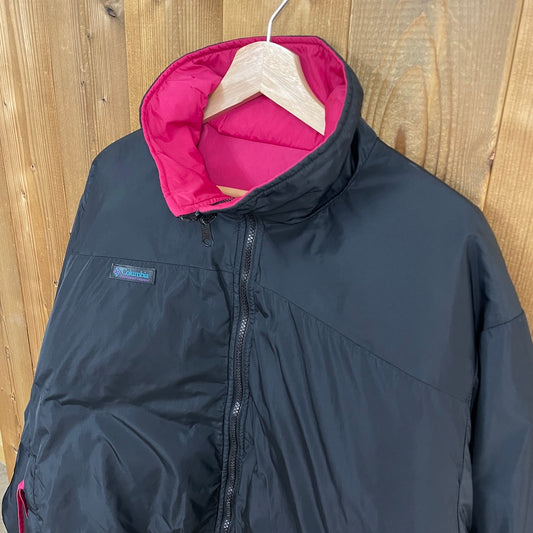 80s 90s vintage Columbia コロンビア リバーシブルナイロンジャケット ダウンジャケット ブルゾン フルジップ ジップアップ