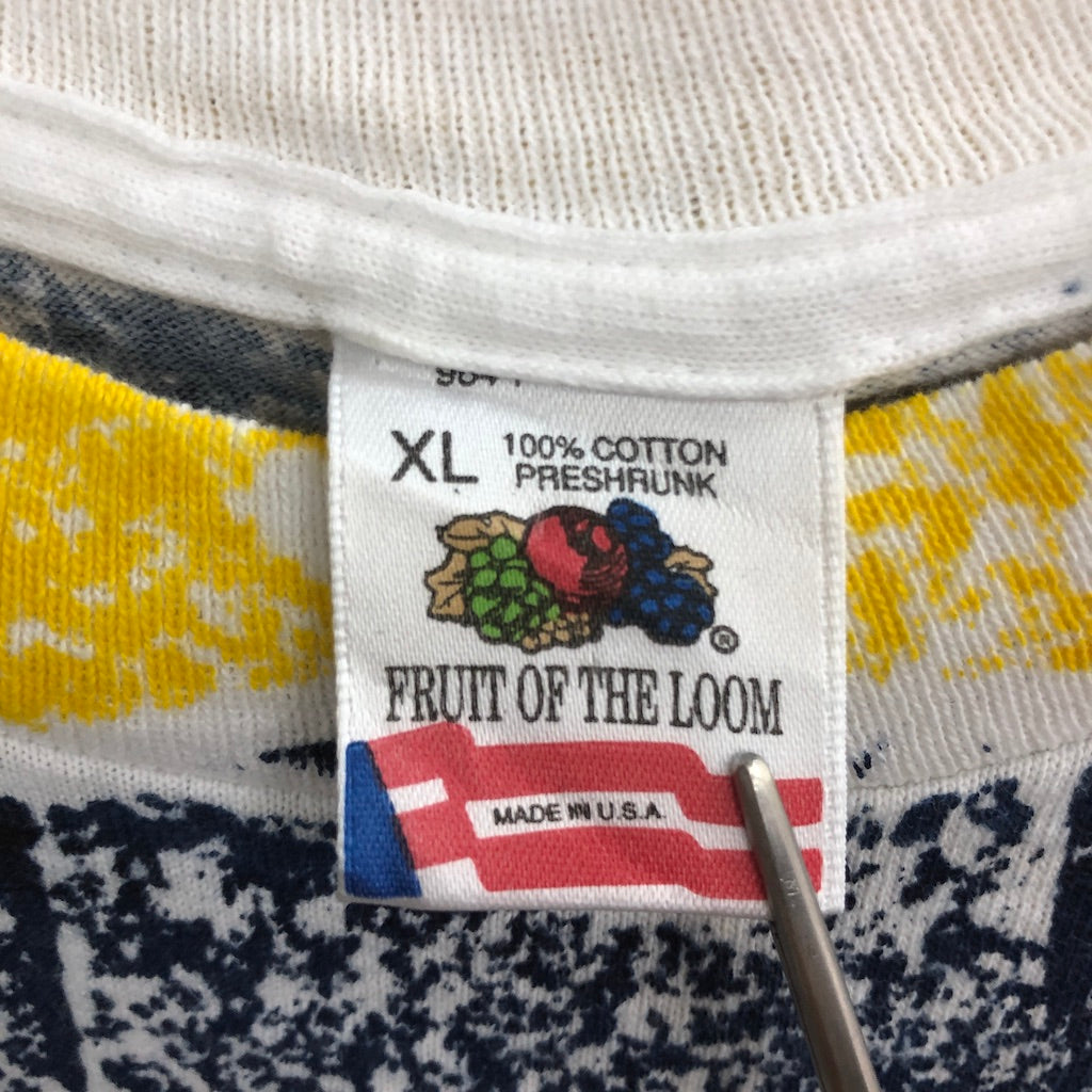 90s vintage USA製 FRUITS OF THE LOOM フルーツオブザルーム BLUE HENS University of Delaware デラウェア大学 Tシャツ ビッグプリント