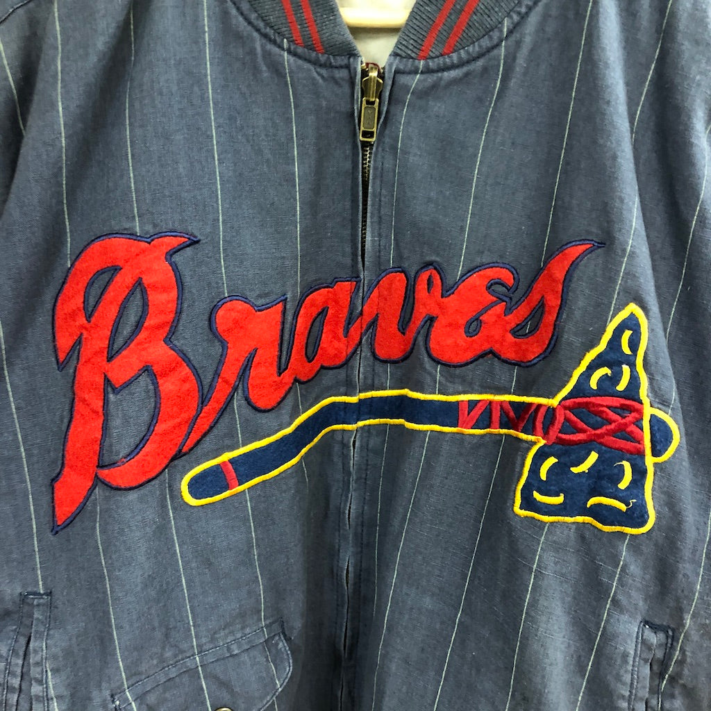 90s vintage MIRAGE ミラージュ MLB BRAVES ブレーブス COOPERSTOWM クーパーズタウン スタジャン コットン リバーシブル