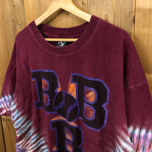 90s vintage USA製 NLB ニグロリーグ ベースボール アメリカ タイダイ プリント Tシャツ 半袖 カットソー
