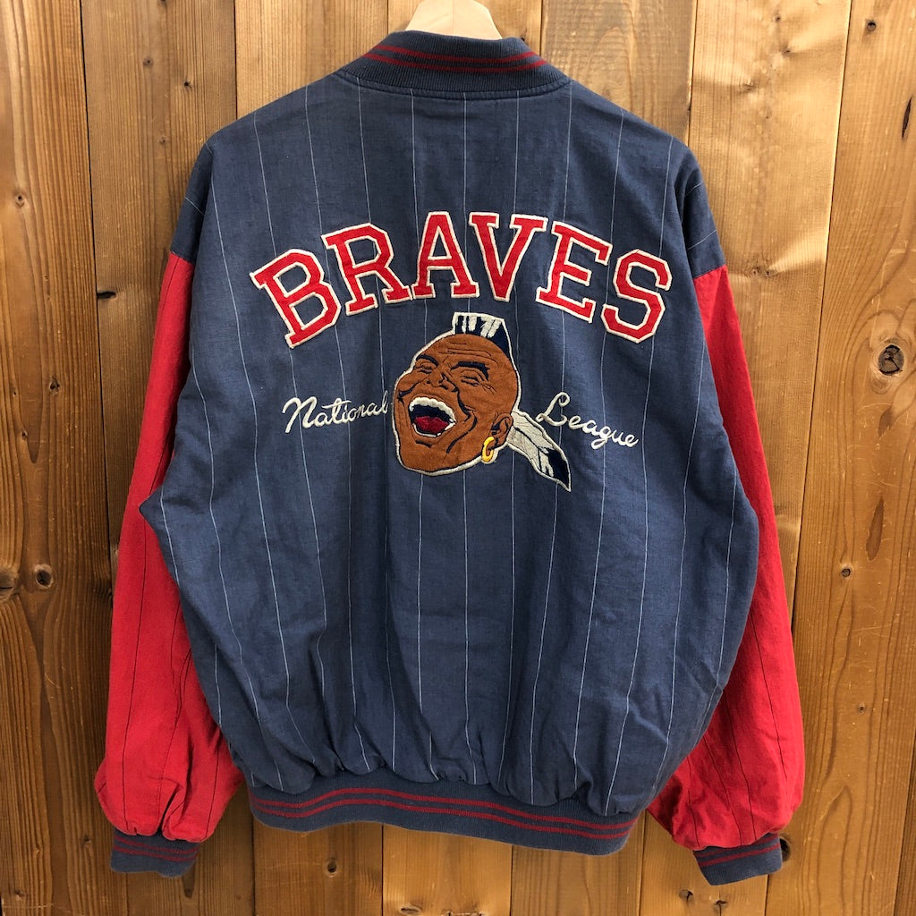90s vintage MIRAGE ミラージュ MLB BRAVES ブレーブス COOPERSTOWM クーパーズタウン スタジャン コットン リバーシブル