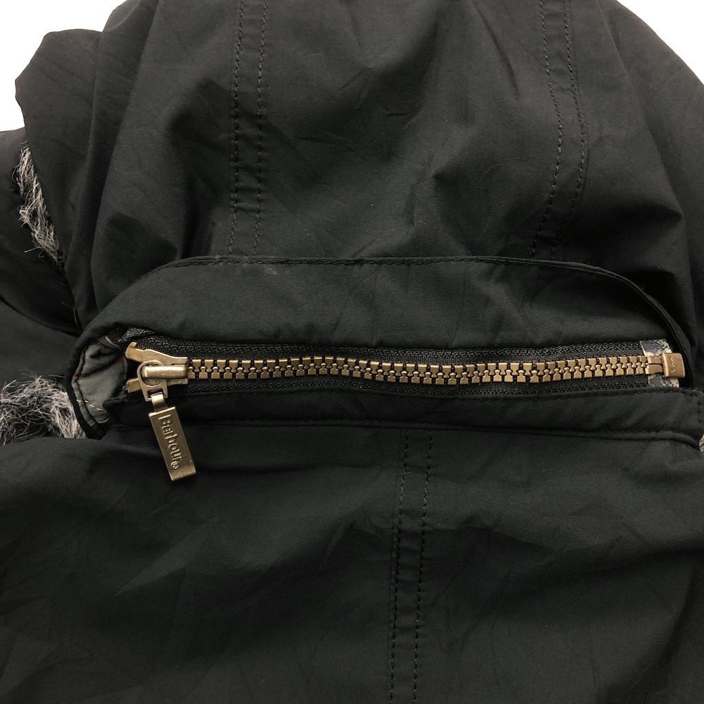 Barbour バブアー HELVELLYN PARKA ヘルヴェリンパーカー ファーコート GORE-TEX ゴアテックス 着脱フーディ ジップアップ レディース36 ブラック