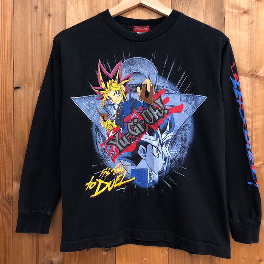 90s vintage 遊戯王 Yu-Gi-Oh! ロンT ロングTシャツ 長袖 ビッグプリント キャラクターTシャツ