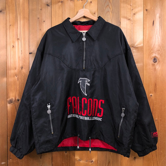 Team NFL CAMPRI TEAMLINE カンプリチームライン ATLNTA FALCONS アトランタファルコンズ ナイロン ジャケット プルオーバー 古着/USED