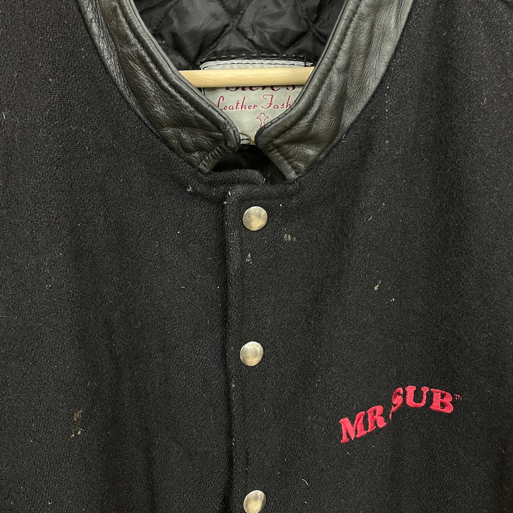 カナダ製 Steve's MR.SUB スタジャン 袖レザー 袖革 古着/USED