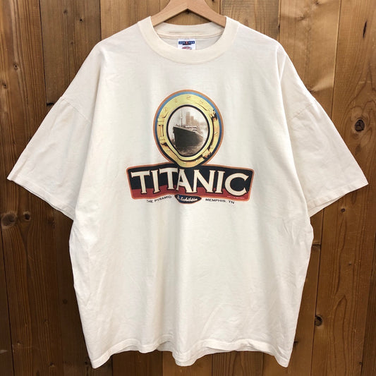 90s vintage USA製 JERZEES ジャージーズ TITANIC タイタニック プリントTシャツ 半袖 カットソー ムービーT