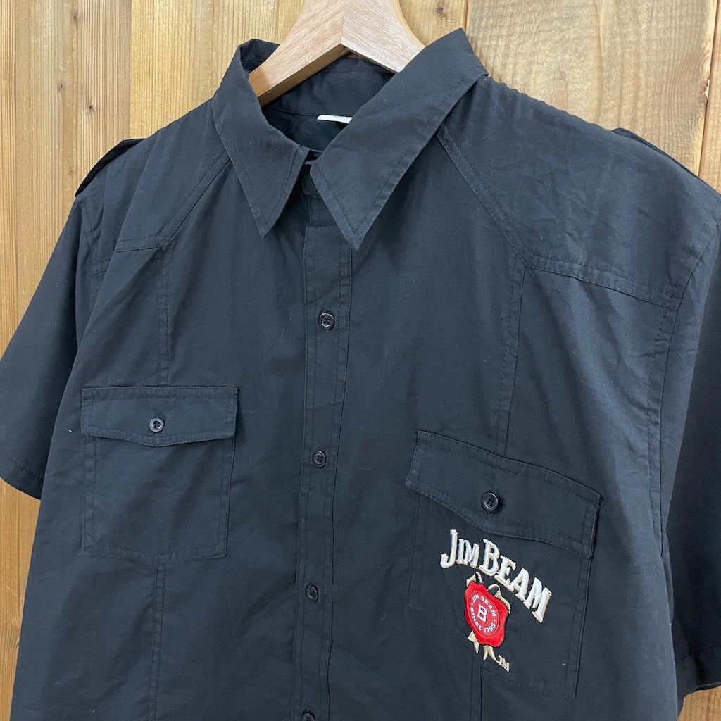 JIM BEAM ジムビーム 半袖シャツ 企業ロゴ 刺繍ロゴ