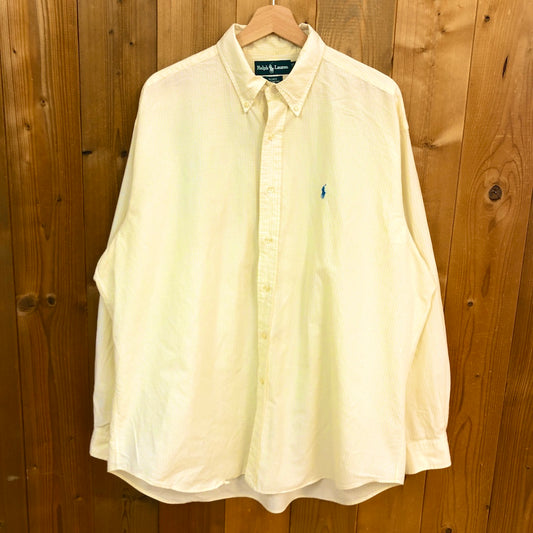 Ralph Lauren ラルフローレン 長袖シャツ BDシャツ ボタンダウン チェック イエロー/ホワイト