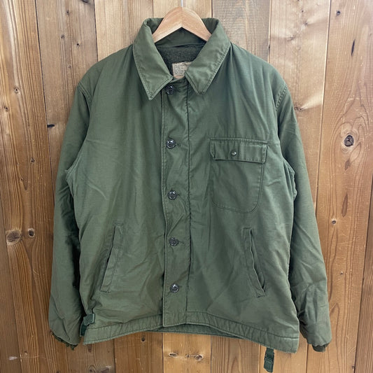 70s vintage USA製 U.S.ARMY A-2 デッキジャケット 米軍 軍モノ ステンシル入