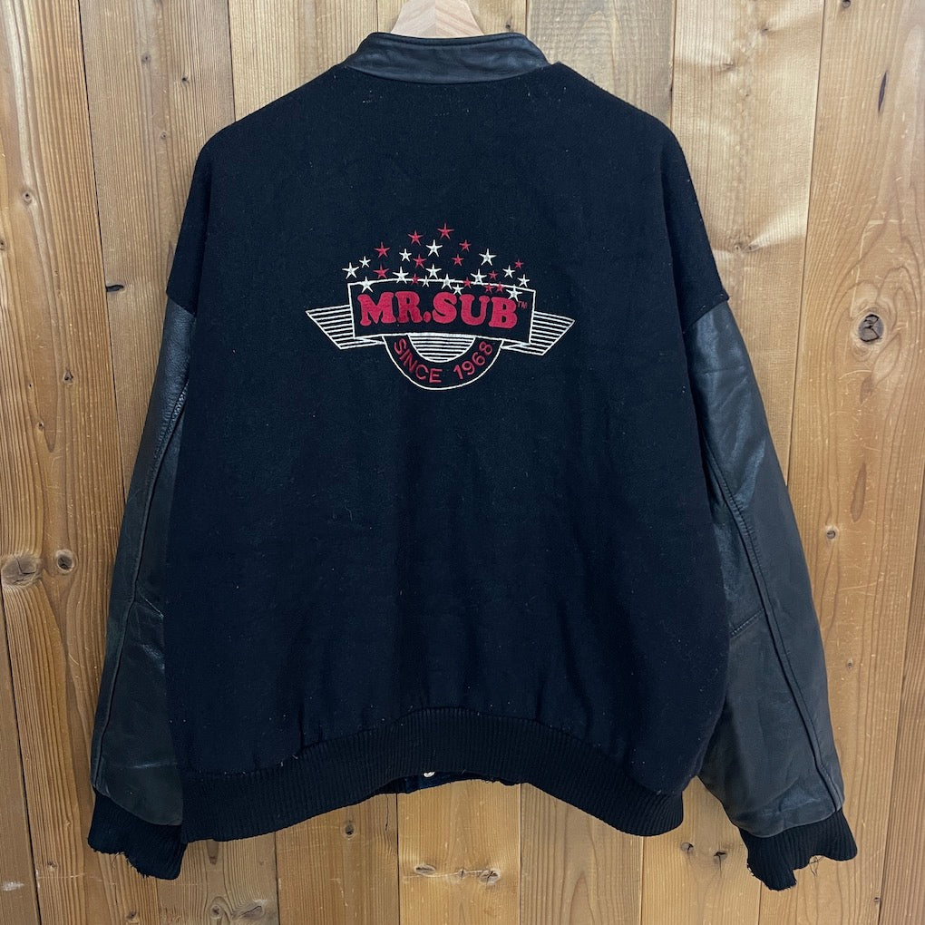 カナダ製 Steve's MR.SUB スタジャン 袖レザー 袖革 古着/USED