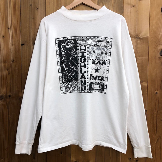 USA製 MEDALLION ロンT 長袖Tシャツ ビッグプリント バックプリント