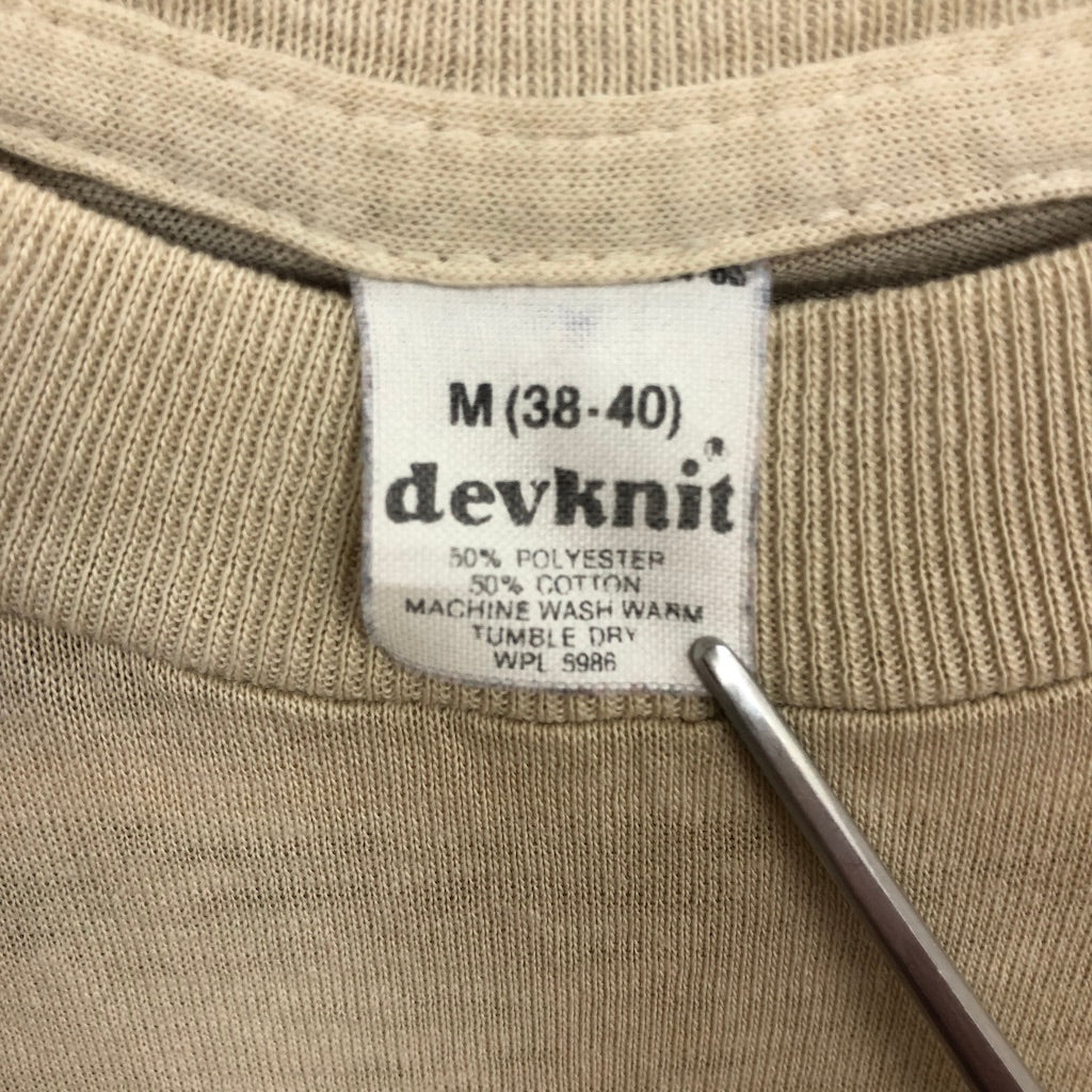 80s vintage devknit Tシャツ 半袖 カットソー ビッグプリント