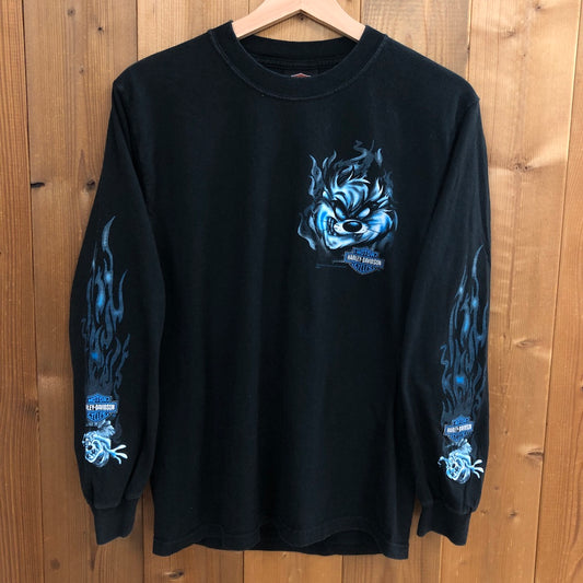 HARLEY-DAVIDSON ハーレーダビッドソン LOONEY TUNES ルーニートゥーンズ TASMANIAN DEVIL タズマニアンデビル ロングTシャツ ロンT