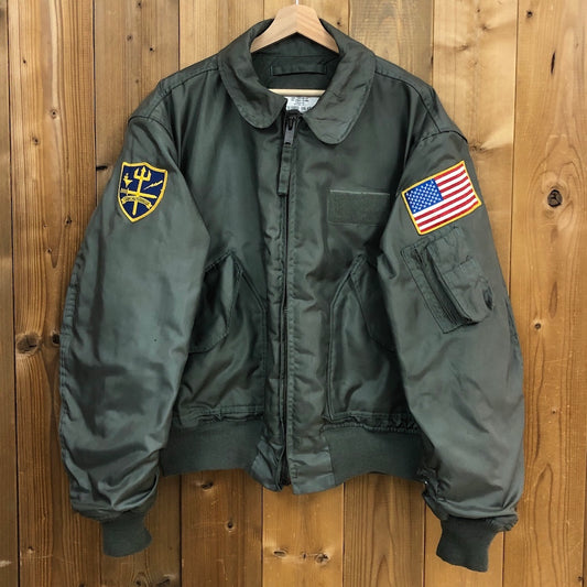 80s vintage U.S.A.F. 米空軍 CWU-45 フライトジャケット ワッペン 袖ダメージ