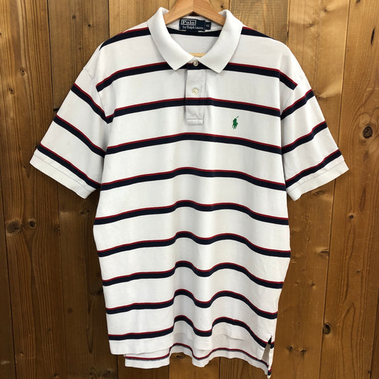 Polo by Ralph Lauren ポロバイラルフローレン ポロシャツ 半袖 ボーダー ワンポイント ロゴ 刺繍
