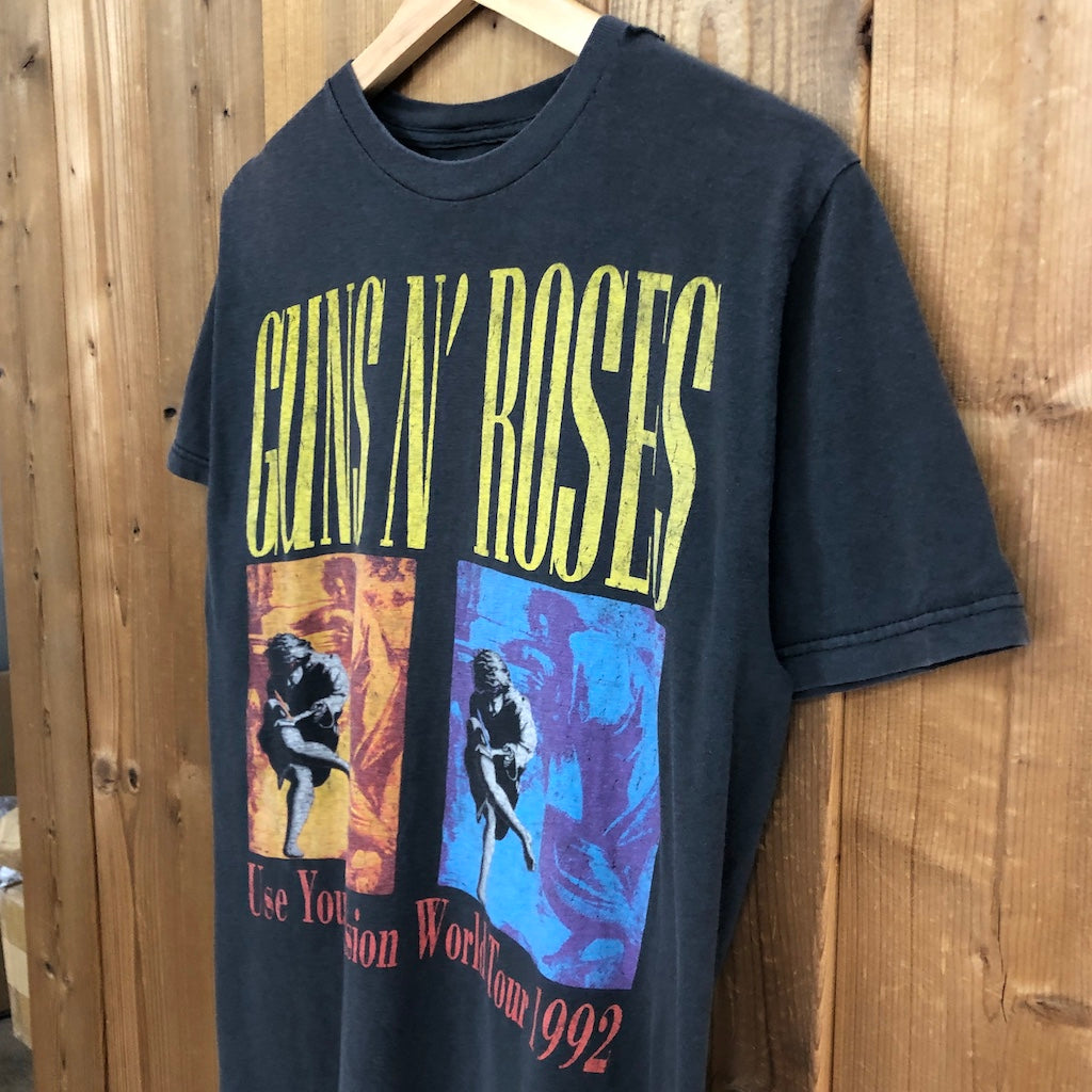 90s vintage GUNS N' ROSES ガンズアンドローゼズ 1992 World Tour ワールドツアー プリントTシャツ ツアーT  バンドT