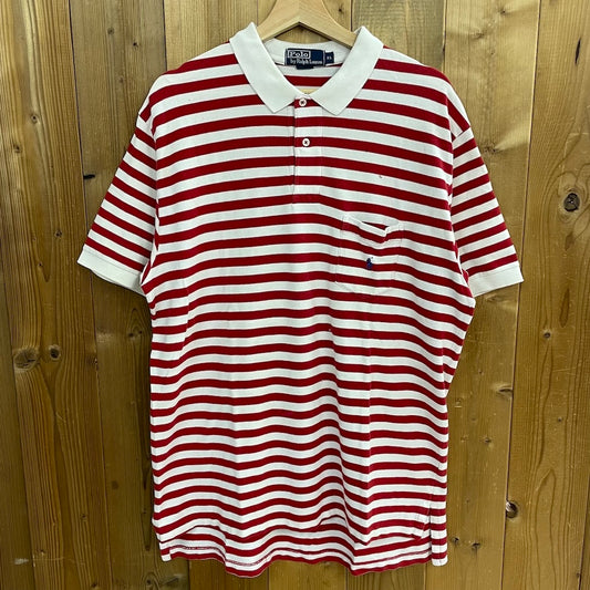 Polo by Ralph Lauren ポロバイラルフローレン ポロシャツ 半袖 ボーダー ワンポイント ロゴ 刺繍