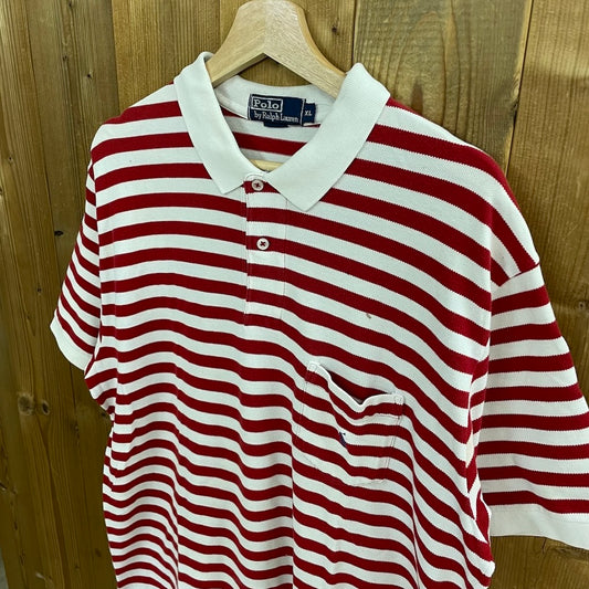Polo by Ralph Lauren ポロバイラルフローレン ポロシャツ 半袖 ボーダー ワンポイント ロゴ 刺繍
