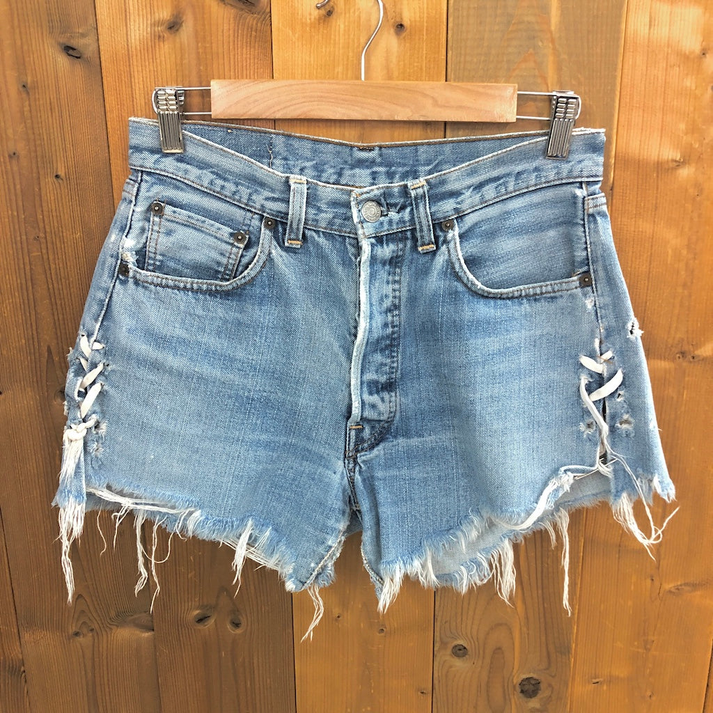 70s Levi's リーバイス 501 66前期 デニム ショートパンツ カットオフ リメイク ショーツ
