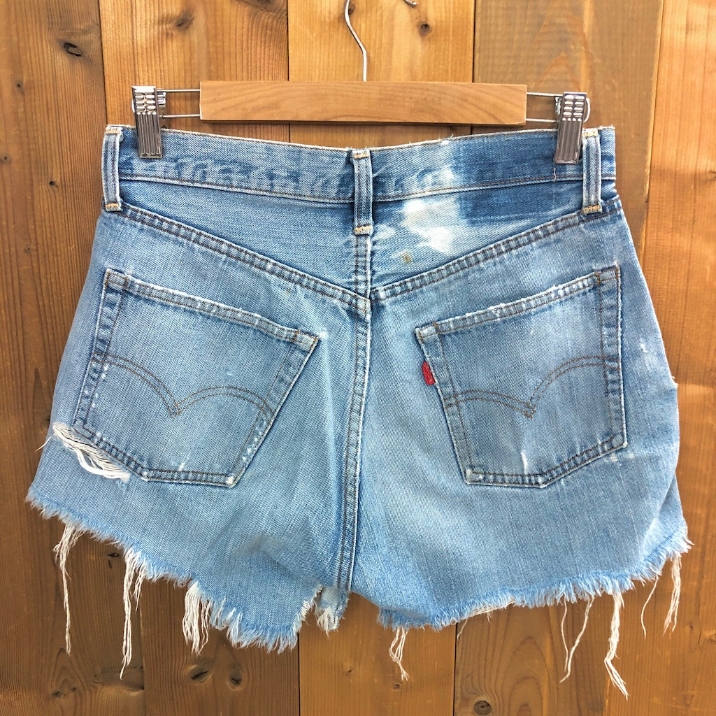 70s Levi's リーバイス 501 66前期 デニム ショートパンツ カットオフ リメイク ショーツ