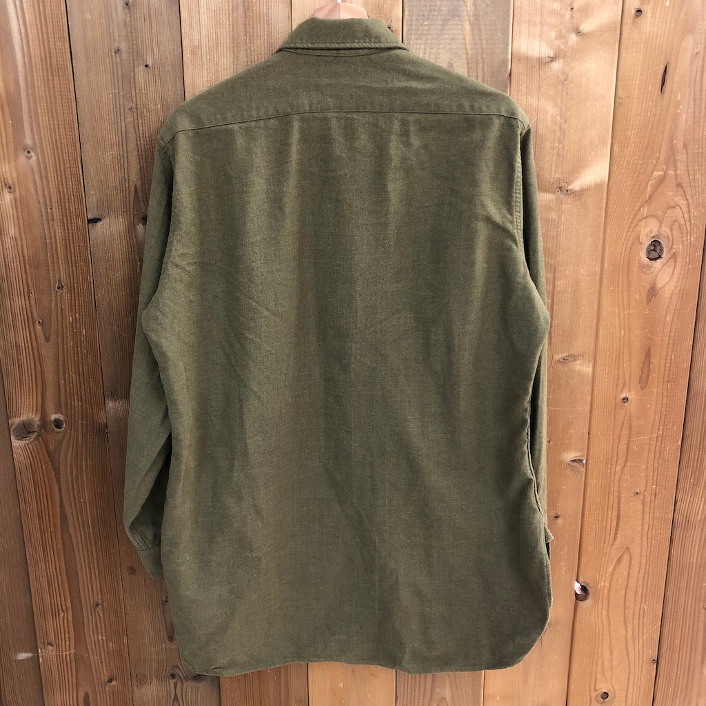 50s vintage U.S.ARMY アメリカ軍 ウールシャツ ミリタリーシャツ フラップ付き胸ポケット 長袖