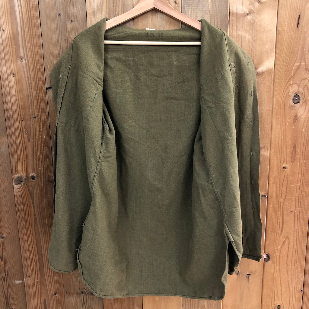 50s vintage U.S.ARMY アメリカ軍 ウールシャツ ミリタリーシャツ フラップ付き胸ポケット 長袖
