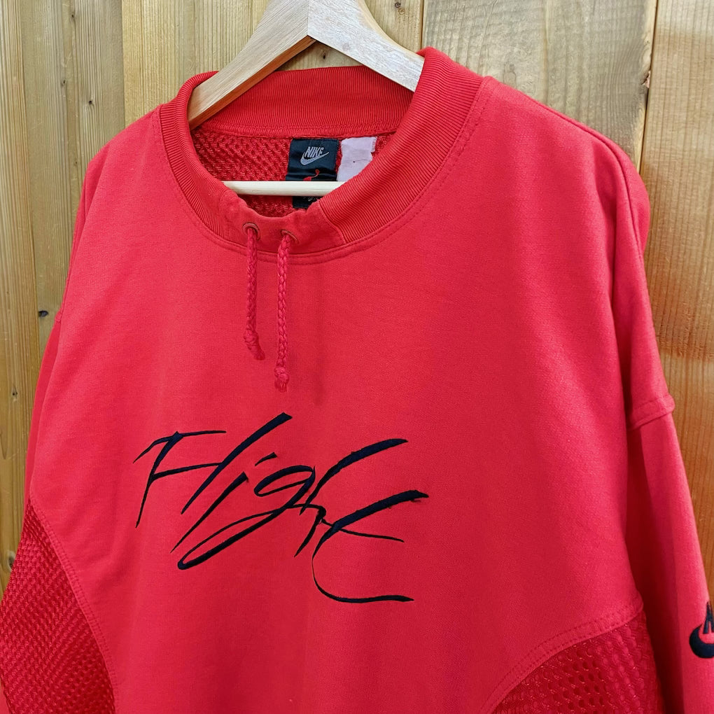 80s 90s vintage NIKE JODAN FLIGHT ナイキジョーダン フライト スウェット 切り替え 長袖 刺繍