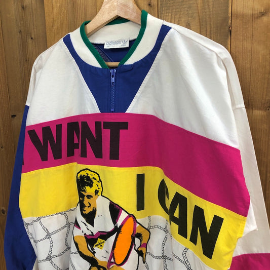 80s 90s vintage adidas アディダス I want I can プルオーバー ジャケット