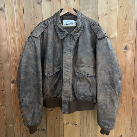 80s 90s vintage Schott ショット I･S･674･M･S G-1 レザージャケット A-2 フライトジャケット フルジップ ジップアップ