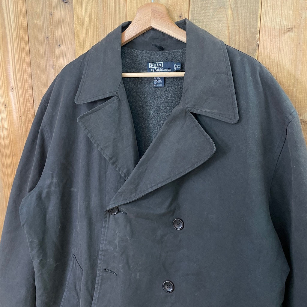 90s vintage Ralph Lauren ラルフローレン Pコート オイルドコットン オイルドジャケット