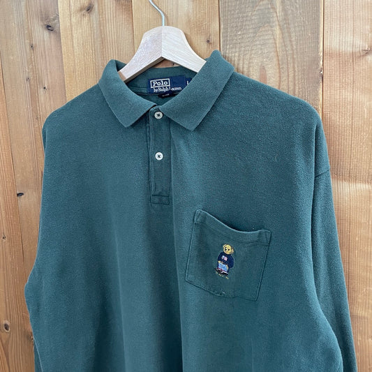 90s vintage Polo by Ralph Lauren ポロバイラルフローレン ポロシャツ 長袖 ポロベア