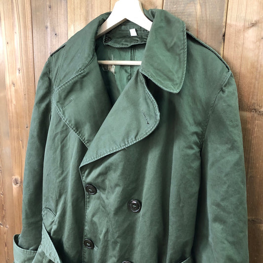 50s vintage U.S.ARMY アメリカ軍 コットンオーバーコート トレンチコート ロングコート ミリタリーコート 軍モノ