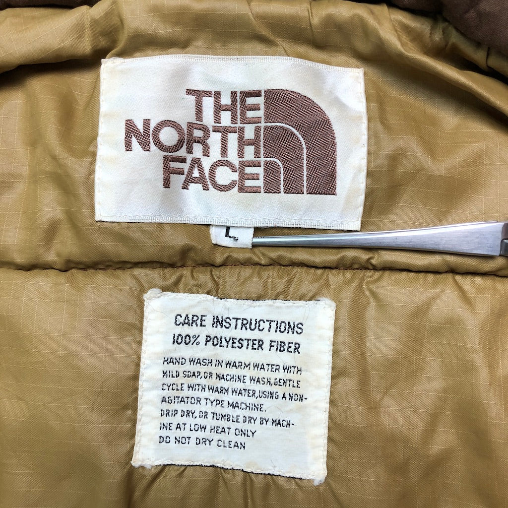 70s vintage 茶タグ THE NORTH FACE ノースフェイス ダウンジャケット ジップアップ