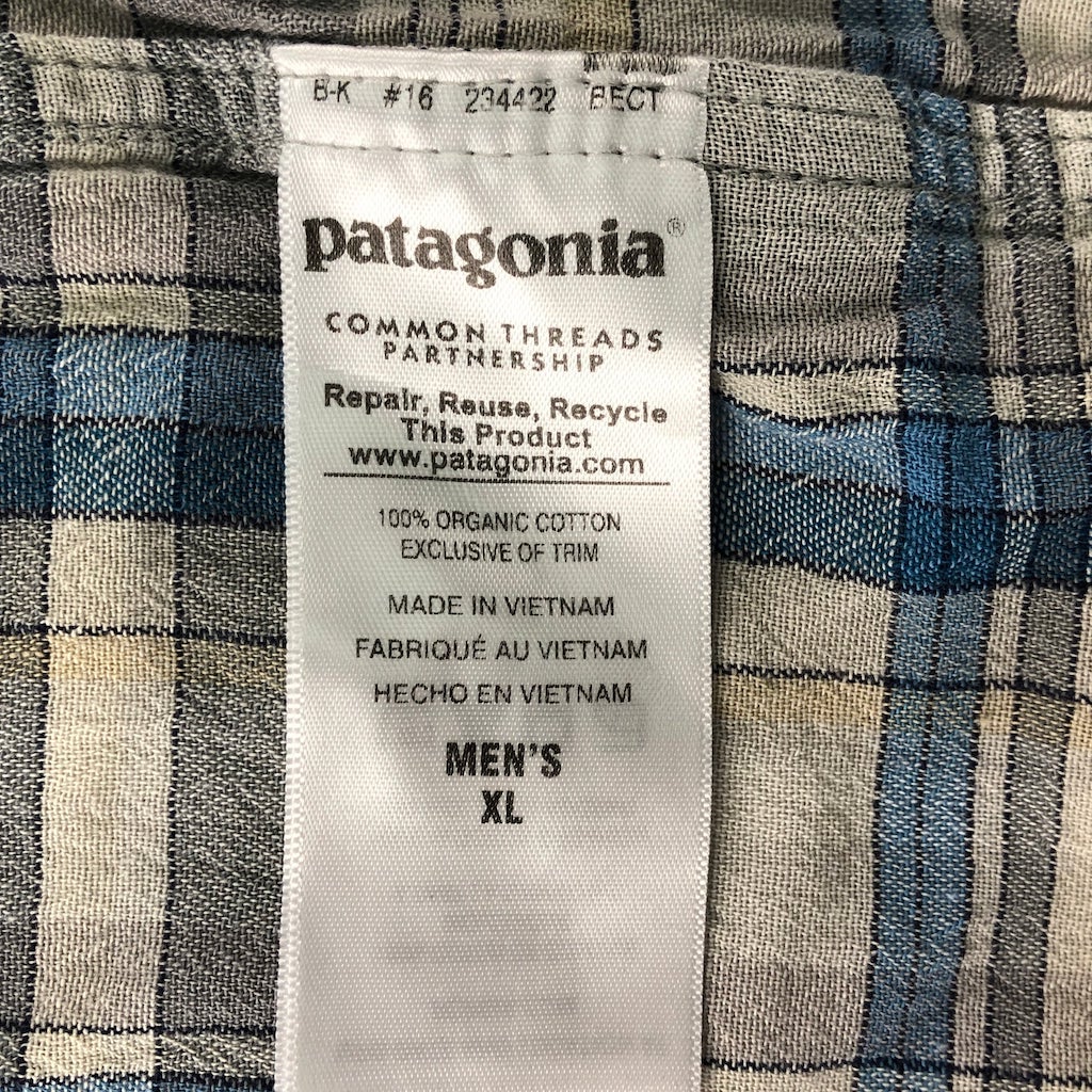 patagonia パタゴニア Steersman Shirt ステアーズマン・シャツ 半袖シャツ ORGANIC COTTON オーガニックコットン  チェック 52931